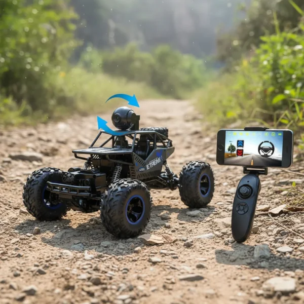 Coche Rc 4x4 Con Cámara Wifi Hd - Todoterreno Alta Velocidad