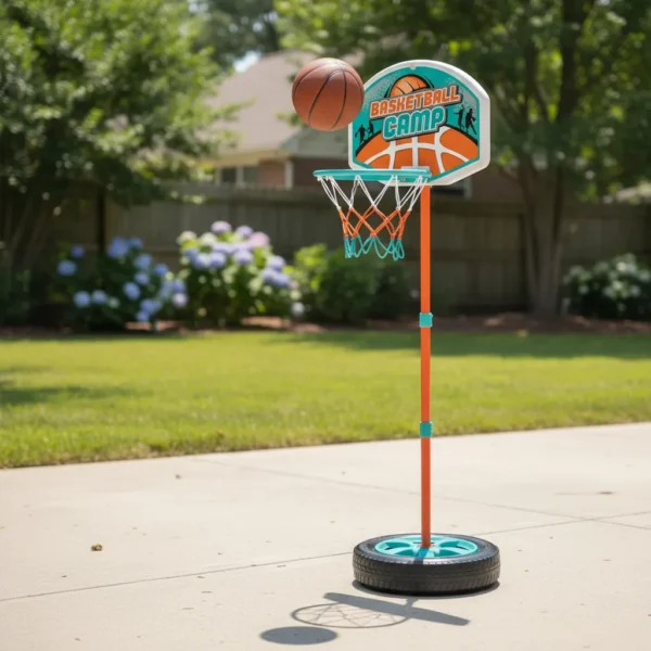 Set Básquetball Baloncesto Base Aro Portátil Niños + Balón