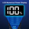 Linterna De Plástico Abs Xhp70 Led Lcd Pantalla Digital