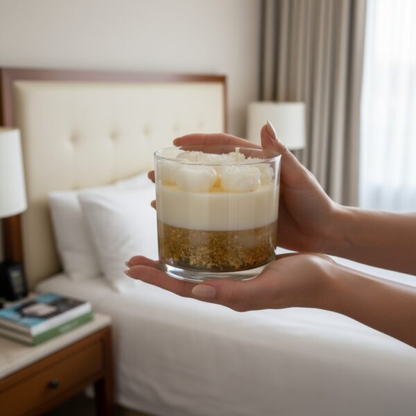 Vela artesanal en cera de soya y cera gel – 250 g