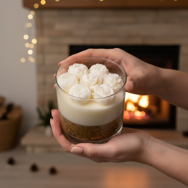 Vela artesanal en cera de soya y cera gel – 250 g